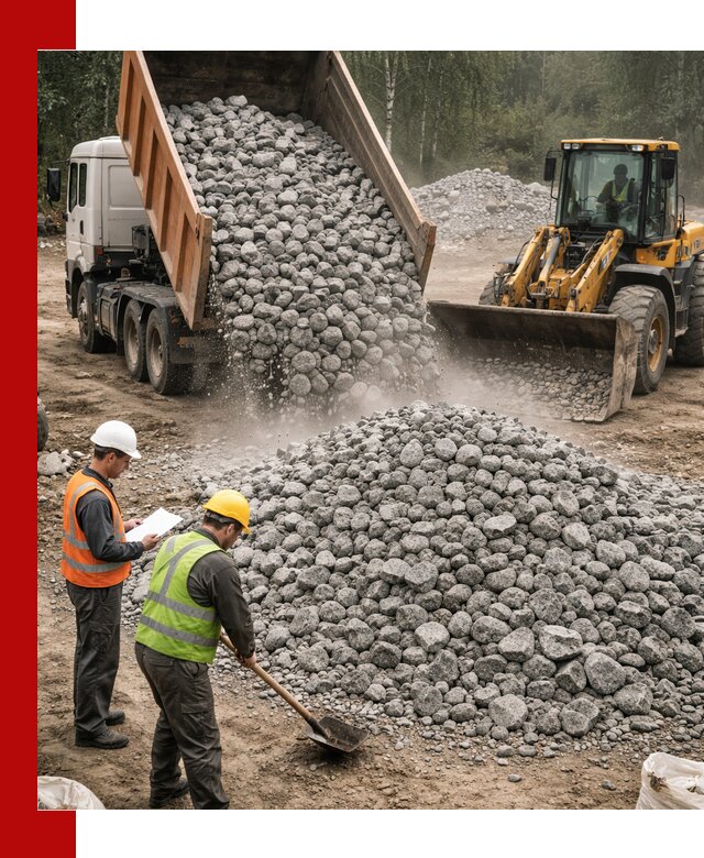 Гранитный щебень фракция 70-150 доставка в Краснотурьинске