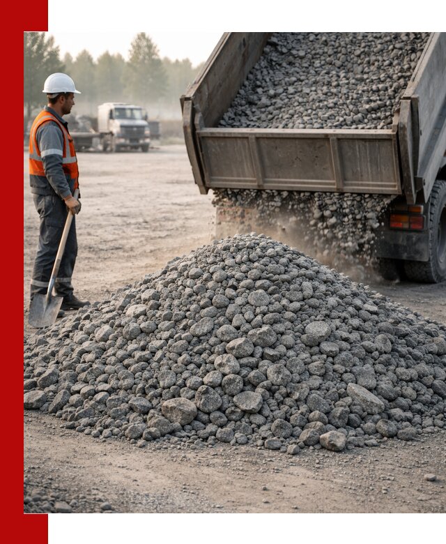 Гранитный щебень фракции 100–201 для строительства в Краснотурьинске