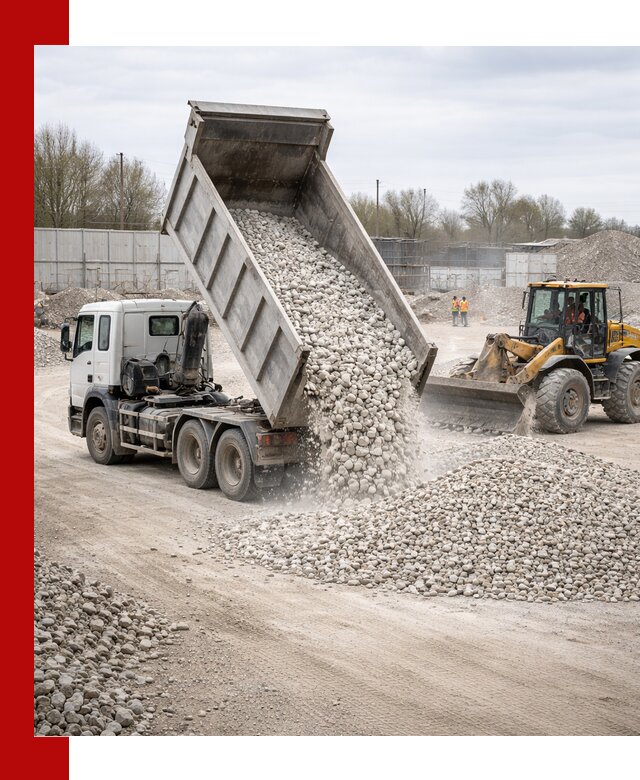 Доставка и продажа известнякового щебня в Краснотурьинске