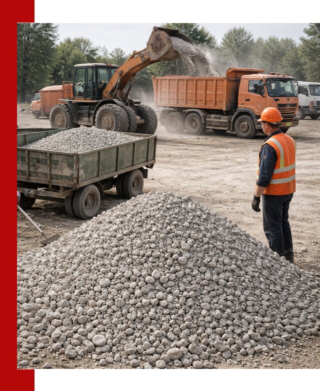 Доставка известнякового щебня фракция 20–40 в Краснотурьинске