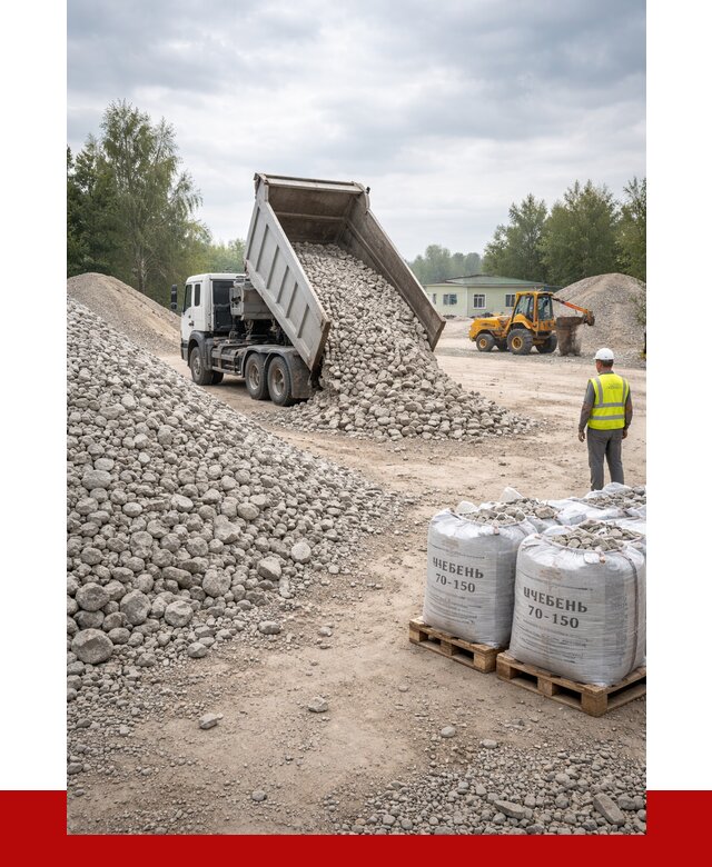 Известняковый щебень фракция 70-150 в Краснотурьинске от 1329 р. | ПРОНЕРУДКту