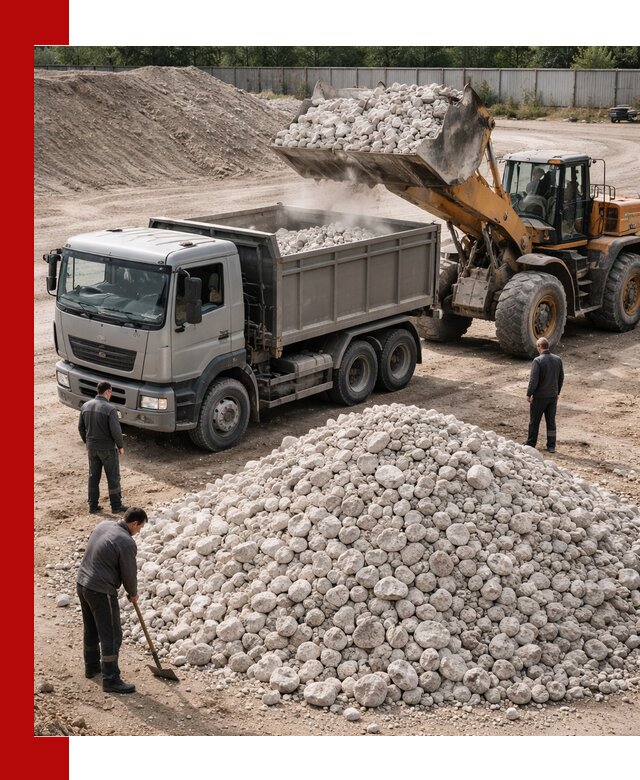 Известняковый щебень фракция 70–150 с доставкой в Краснотурьинске