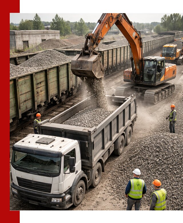 Железнодорожный щебень фракция 25–60 для поставок в Краснотурьинске