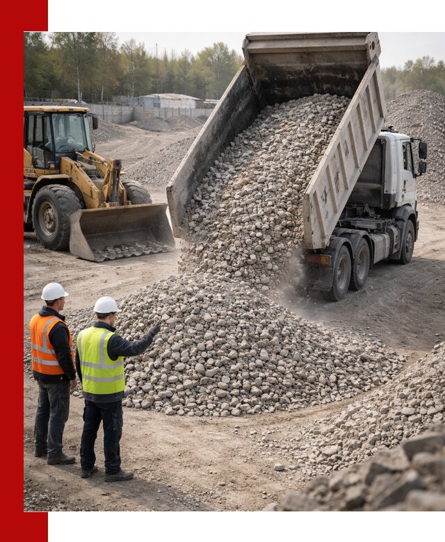 Вторичный щебень фракция 40–70 доставка в Краснотурьинске