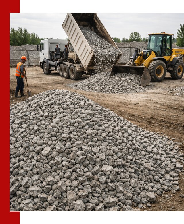 Доставка бетонного щебня фракции 40-70 в Краснотурьинске