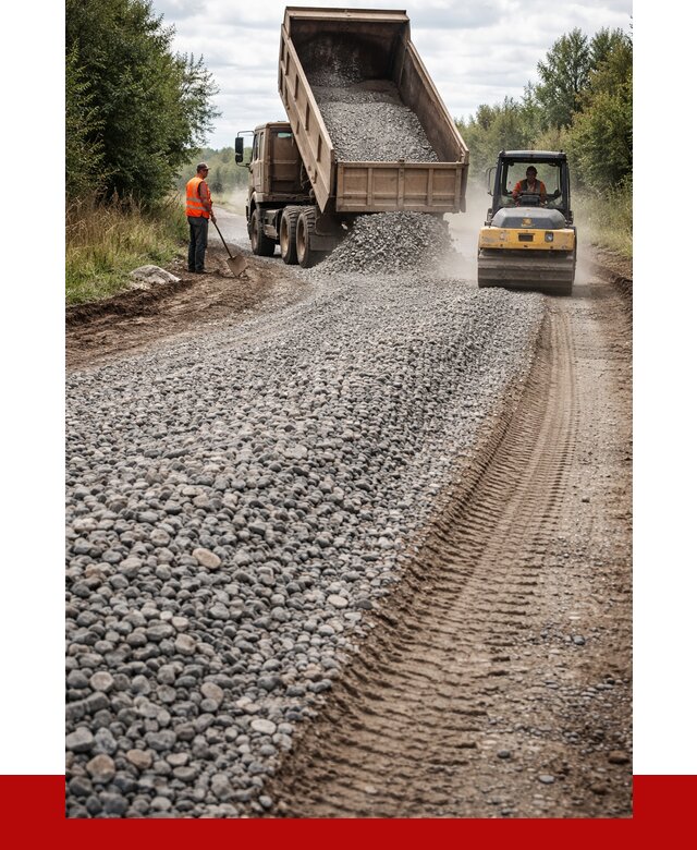 Щебень для отсыпки дороги в Краснотурьинске от 2871 р. ПРОНЕРУДКту