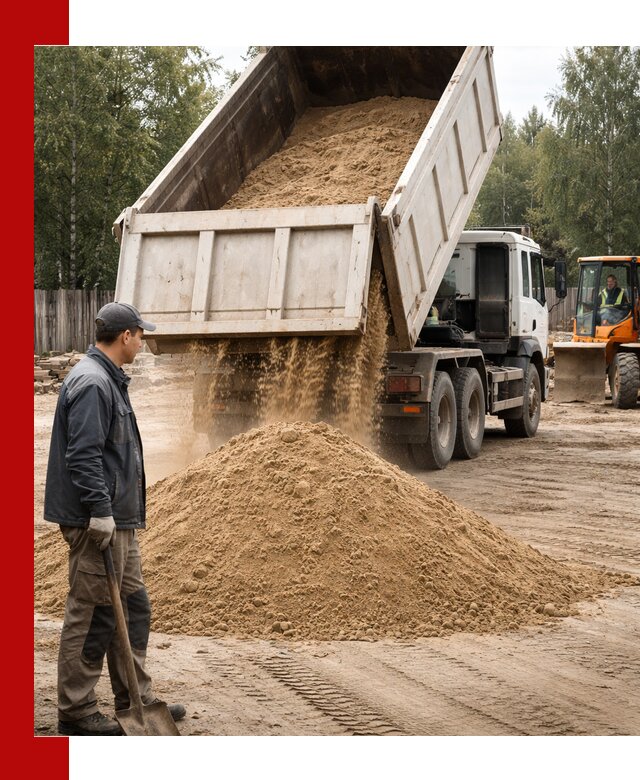 Доставка и продажа песка с разгрузкой в Краснотурьинске