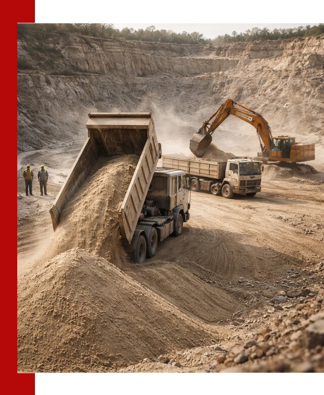 Карьерный песок навалом с доставкой в Краснотурьинске