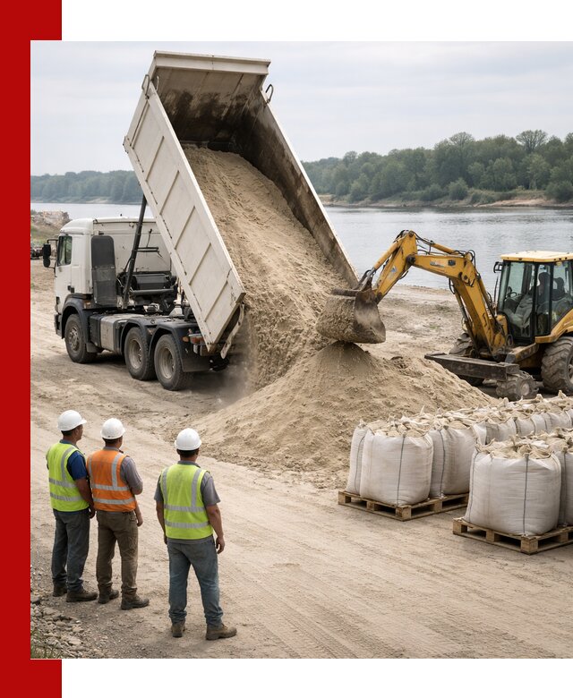 Доставка речного песка в Краснотурьинске самосвалами и погрузкой