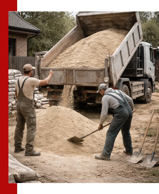 Песок для штукатурки с доставкой в Краснотурьинске качественный и чистый