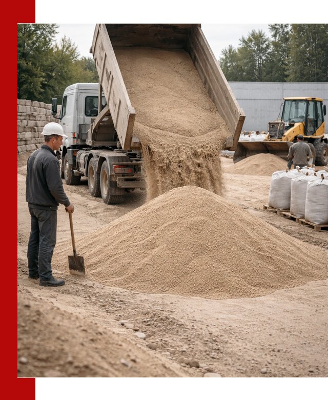 Кварцевый песок фракция 0–3 мм с доставкой в Краснотурьинске
