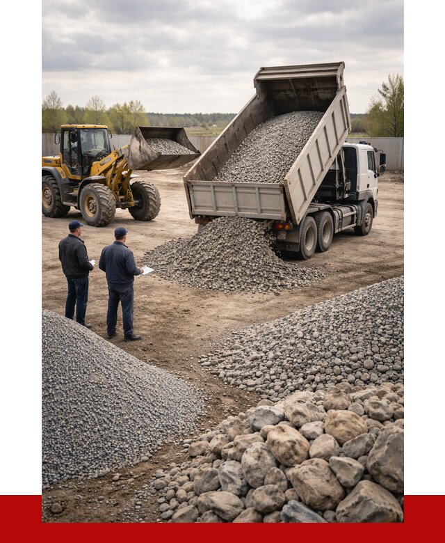 Гравий и камень с доставкой в Краснотурьинске от 4466 р. - ПРОНЕРУДКту