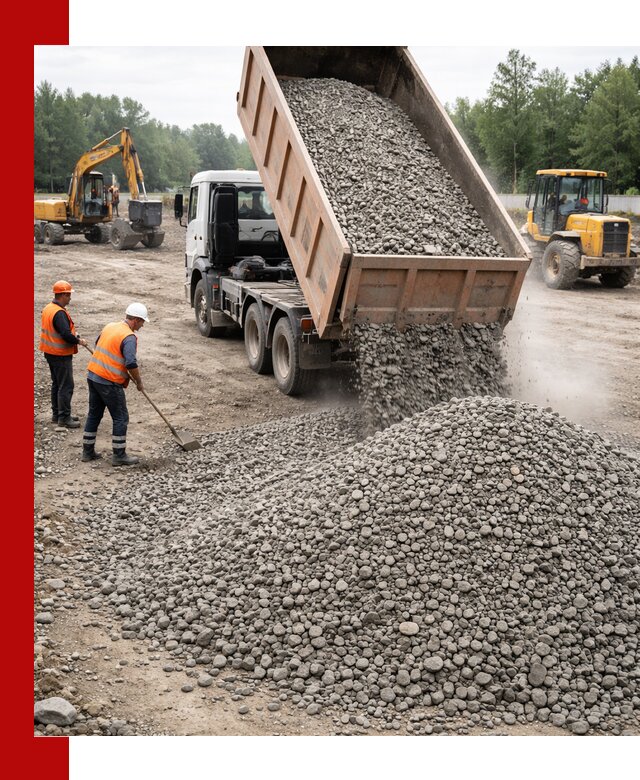 Доставка гравия фракции 40-70 в Краснотурьинске оптом и в розницу