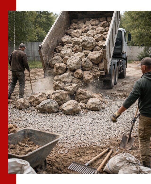 Доставка и укладка булыжника в Краснотурьинске
