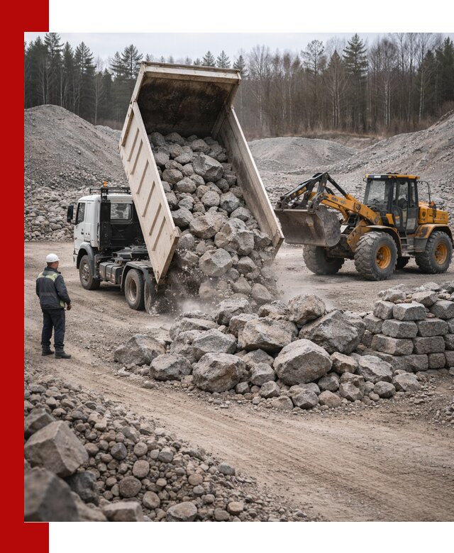 Доставка и продажа бутового гранитного камня в Краснотурьинске