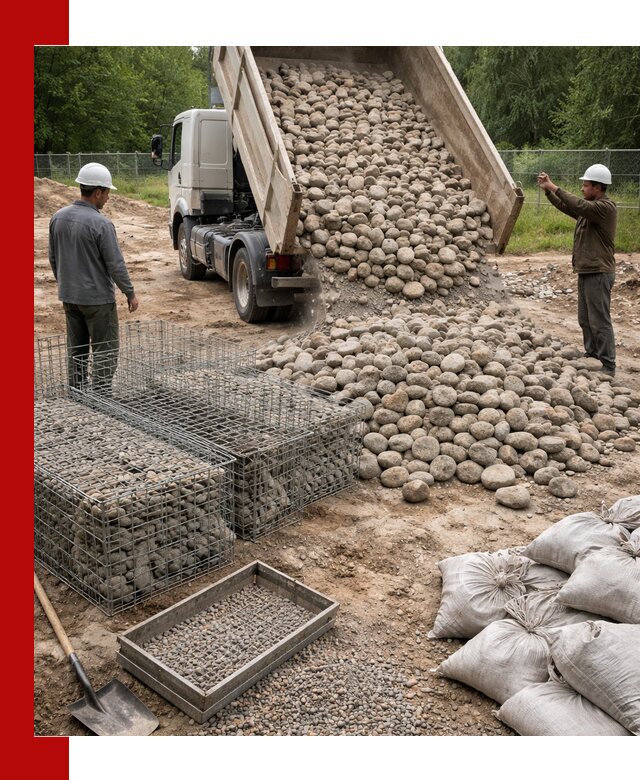 Камень для габионов фракция 70–151 в Краснотурьинске