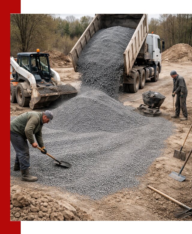 Отсев для подсыпки в Краснотурьинске — доставка и подсыпка на участок