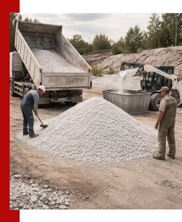 Доставка и продажа белой мраморной крошки в Краснотурьинске