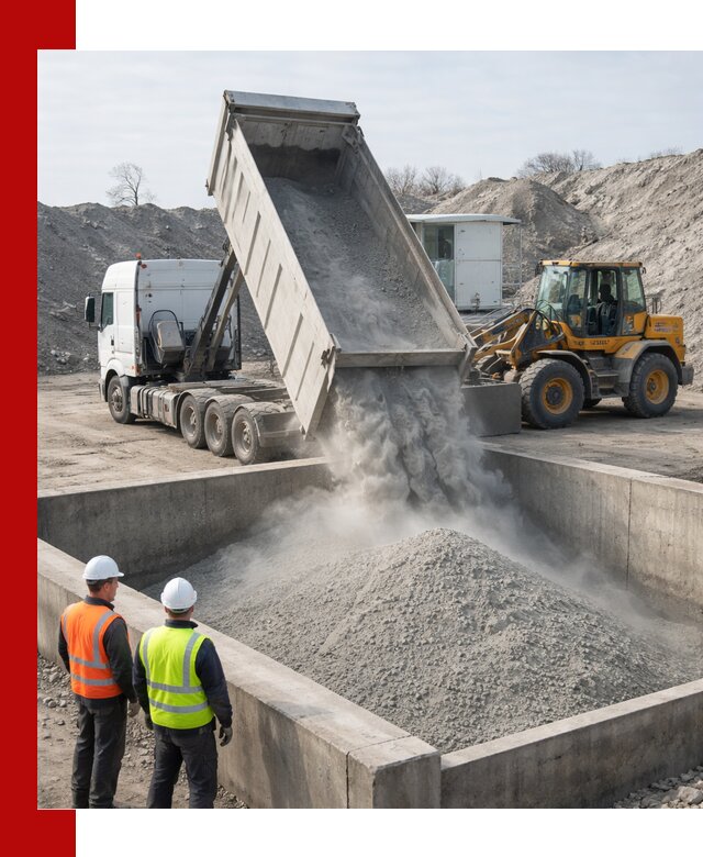 Доставка цемента навалом в Краснотурьинске крупными партиями