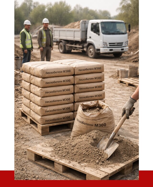 Пескобетон М300 в Краснотурьинске с доставкой от 4944 р. за куб | ПРОНЕРУДКту