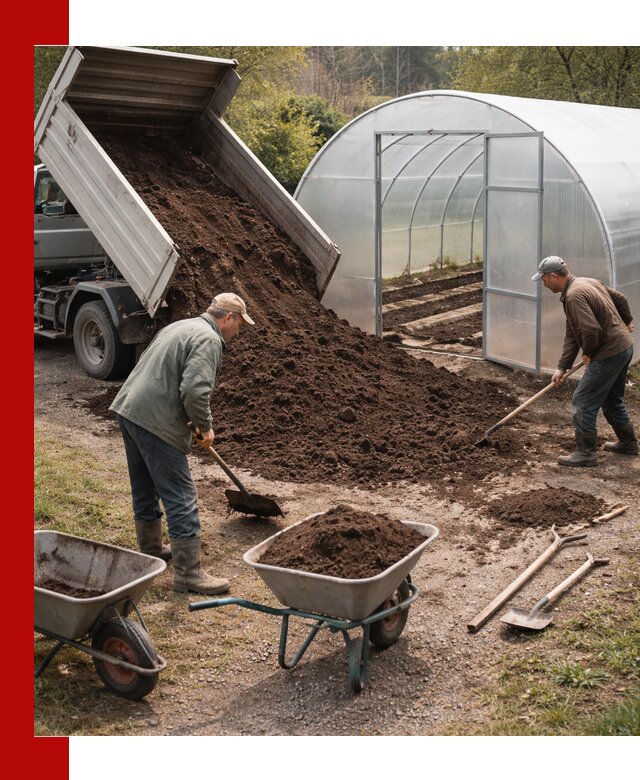 Грунт для теплицы с доставкой в Краснотурьинске — плодородный субстрат под растения
