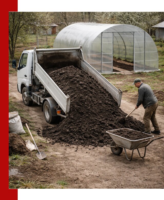 Чернозем для теплицы с доставкой в Краснотурьинске