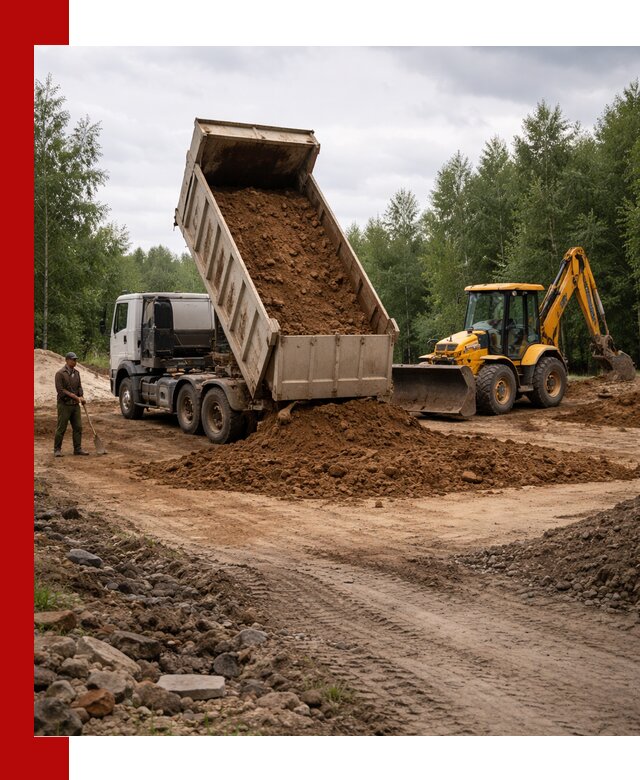 Доставка суглинка самосвалами в Краснотурьинске подсыпка и планировка
