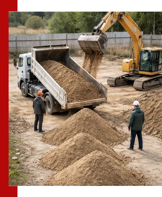 Доставка супеси вагонными и автопартиями в Краснотурьинске