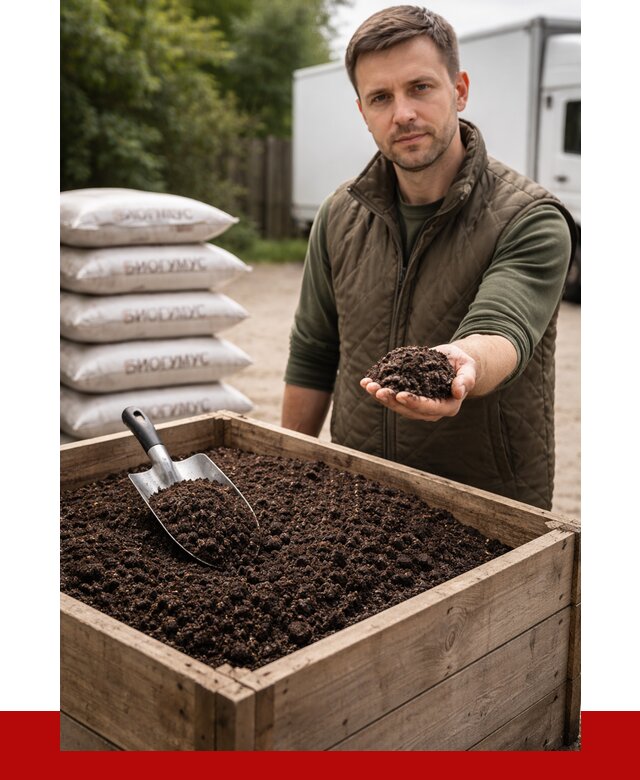 Купить биогумус в Краснотурьинске с доставкой от 9038 р. за куб | ПРОНЕРУДКту