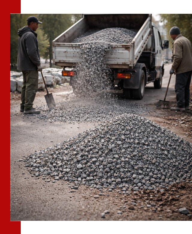 Гранитная крошка для посыпки дорог и тротуаров в Краснотурьинске