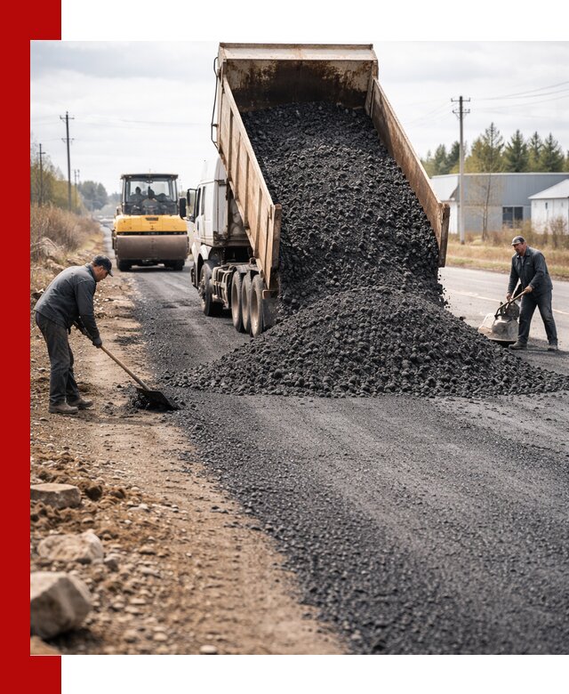 Асфальтовая крошка для дорог в Краснотурьинске — поставка и доставка