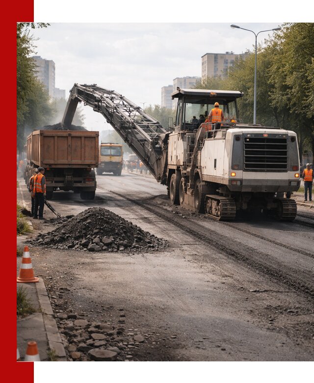 Фрезерованный асфальт в Краснотурьинске — удаление и вывоз старого покрытия