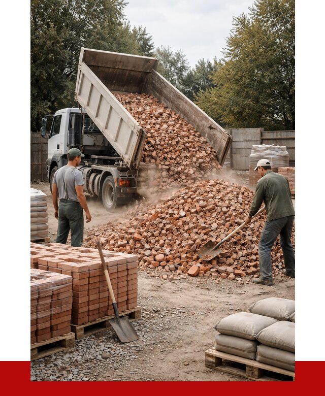 Бой кирпича в Краснотурьинске с доставкой от 4466 руб/куб | ПРОНЕРУДКту