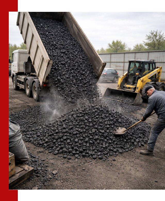 Доставка угля орех в Краснотурьинске оптом и в розницу