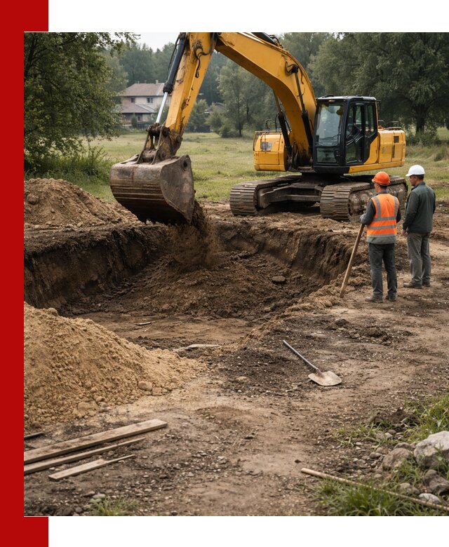 Рытье котлована под фундамент в Краснотурьинске (быстро и недорого)